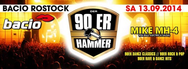 Party Flyer: 90er Hammer Party am 13.09.2014 in Rostock