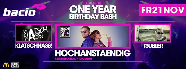 Party Flyer: BLACKTRO - ONE YEAR BDAY BASH  am 21.11.2014 in Rostock