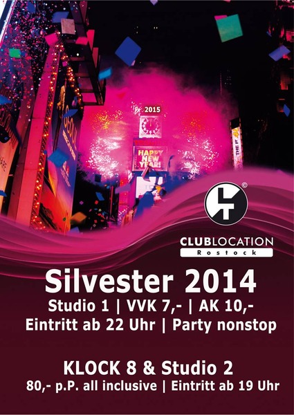 Party Flyer: Die Silvesterparty am 31.12.2014 in Rostock