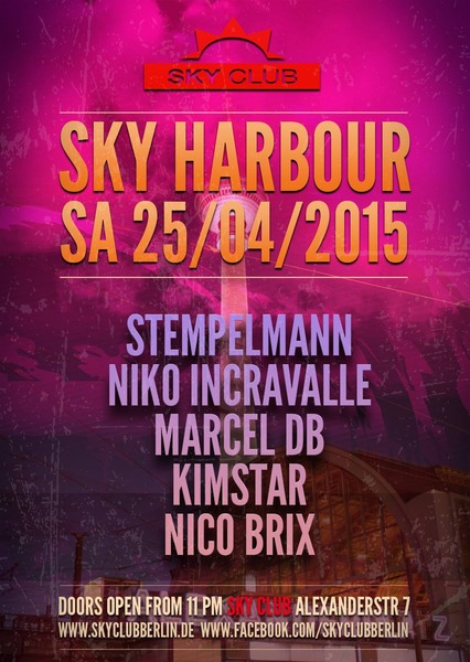 Party Flyer: Sky Harbour @ Sky Club am 25.04.2015 in Berlin