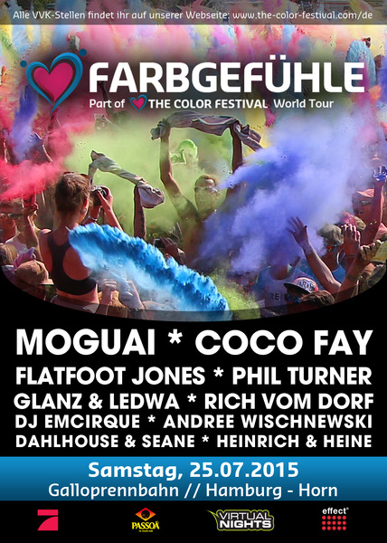 Party Flyer: FARBGEFHLE FESTIVAL // Hamburg 01.08.2015 am 01.08.2015 in Hamburg