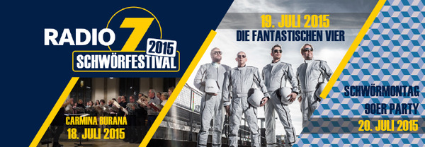 Party Flyer: Schwrfestival: Fantastischen Vier  REKORD Open-Air Tour am 19.07.2015 in Ulm