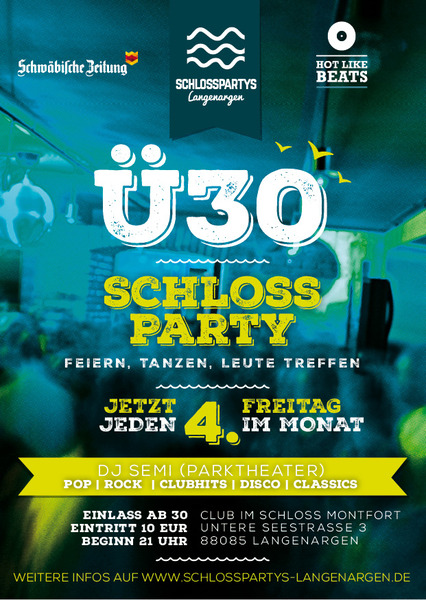 Party Flyer: 30 SCHLOSSPARTY am 26.02.2016 in Langenargen