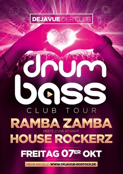 Party Flyer: DRUM & BASS Club Tour  am 07.10.2016 in Rostock