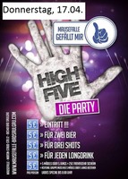 Mausefalle Bad Saulgau - HIGH FIVE - Die Party am Donnerstag, 17.04.2014