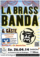 LaBrassBanda beim Frhlingsfest in Zell, bei Riedlingen am Samstag, 26.04.2014