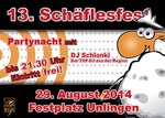 13. Schflesfest am Freitag, 29.08.2014
