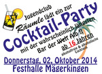 COCKTAILPARTY MGERKINGEN am Donnerstag, 02.10.2014