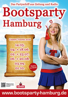 Bootsparty Hamburg - das Partyschiff auf der Elbe am Samstag, 14.05.2016