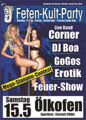 Party Flyer: Feten-Kult-Party lkofen am 15.05.2004 in Hohentengen
