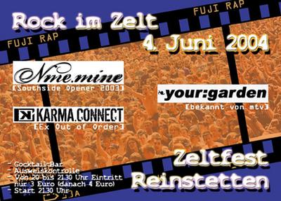 Party Flyer: Rock im Zelt!! in REINSTETTEN am 04.06.2004 in Ochsenhausen