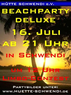 Party Flyer: BEACHPARTY DELUXE am 16.07.2004 in Schwendi