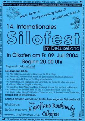 Party Flyer: 14. Internationales Silofest (im DeLuxeLand) am 09.07.2004 in Hohentengen