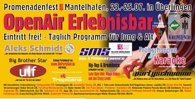 Party Flyer: Promenadenfest mit Aleks Schmidt (OpenAir Erlebnisbar) am 24.07.2004 in berlingen