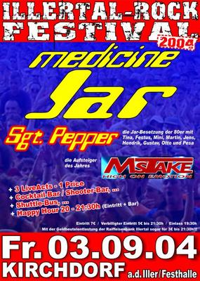 Party Flyer: ILLERTAL-ROCK-FESTIVAL am 03.09.2004 in Kirchdorf an der Iller