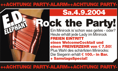 Party Flyer: Rock The Party am 04.09.2004 in Mengen