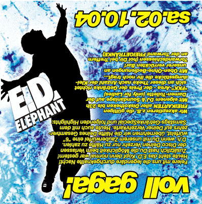 Party Flyer: Voll gaga! am 02.10.2004 in Mengen