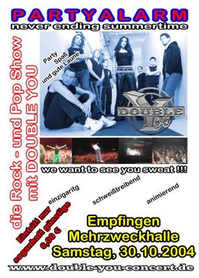 Party Flyer: Double You rockt Empfingen am 30.10.2004 in Empfingen