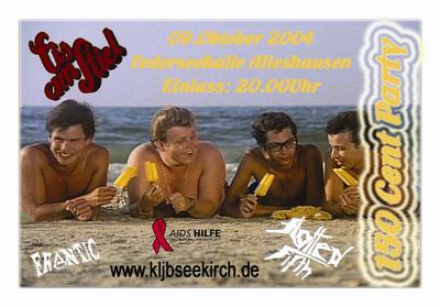 Party Flyer:  150 Cent Eis am Stiel Party am 09.10.2004 in Alleshausen