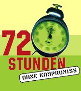 Party Flyer: 72 Stunden  ohne Kompromiss die groe Abschlussparty am 10.10.2004 in Mengen