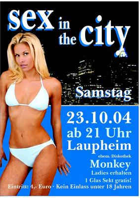 Party Flyer: Sex in the City am 23.10.2004 in Laupheim