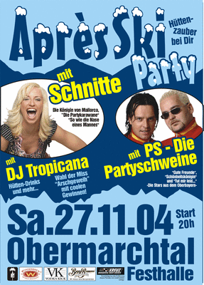 Party Flyer: APRS SKI PARTY am 27.11.2004 in Ulm