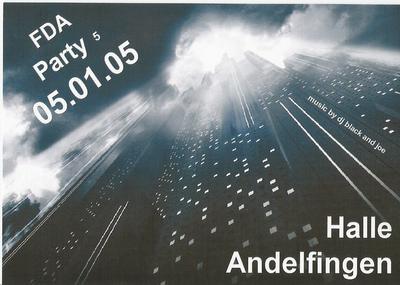 Party Flyer: FDA-Party am 05.01.2005 in Langenenslingen