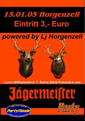 Party Flyer: Jgermeister Fasnets Party am 15.01.2005 in Horgenzell