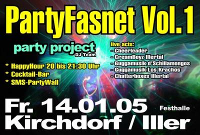 Party Flyer: PartyFasnet VOL.1 am 14.01.2005 in Kirchdorf an der Iller