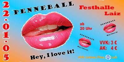 Party Flyer: Penneball 2005 am 22.01.2005 in Sigmaringen