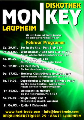 Party Flyer: MONKEYS CLASSIC/HOUSE REVIVAL PARTY am 17.02.2005 in Laupheim