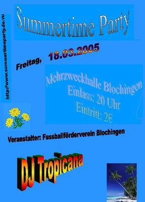 Party Flyer: Summertime Party 2005 am 18.03.2005 in Mengen