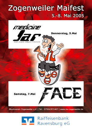 Party Flyer: Zogenweiler Maifest 2005 - Rocknacht mit FACE am 07.05.2005 in Horgenzell