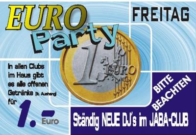 Party Flyer: 1.Euro-Nacht am 01.04.2005 in Pfullingen