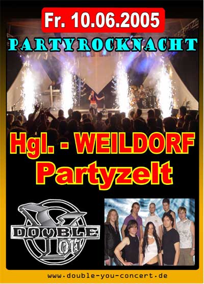 Party Flyer: DOUBLE YOU - LIVE - GROSSES ZELTFEST - WEILDORF am 10.06.2005 in Haigerloch