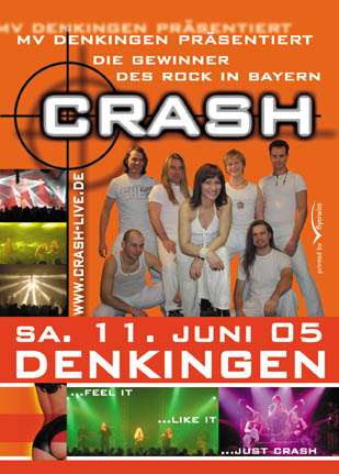 Party Flyer: CRASH in Denkingen bei Pfullendorf am 11.06.2005 in Pfullendorf
