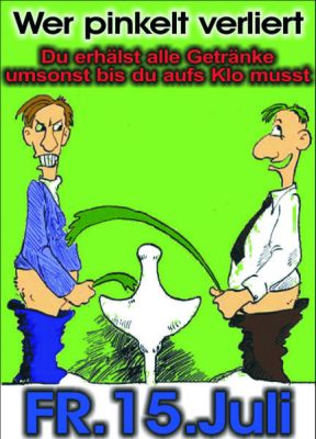 Party Flyer: Coyote Ugly Saloon-"Wer pinkelt verliert" am 15.07.2005 in Scheer
