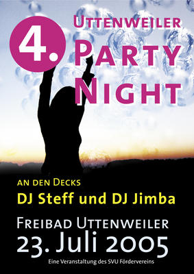 Party Flyer: 4. Uttenweiler Party-Night am 23.07.2005 in Uttenweiler