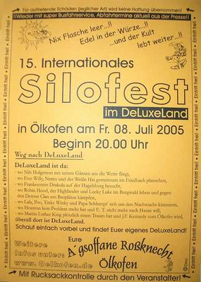 Party Flyer: 15. Internationales Silofest am 08.07.2005 in Hohentengen
