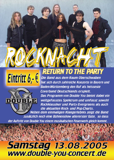 Party Flyer: Double You rockt WEINFEST in Aach-Linz am 13.08.2005 in Pfullendorf