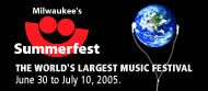 Party Flyer: Milwaukee's Summerfest - The World's Largest Music Festival am 10.07.2005 in Chicago