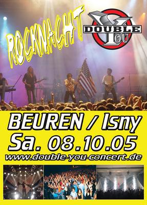 Party Flyer: DOUBLE YOU - LIVE - Beuren bei Isny am 08.10.2005 in Isny im Allgu