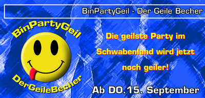 Party Flyer: DER GEILE BECHER am 15.09.2005 in Balingen