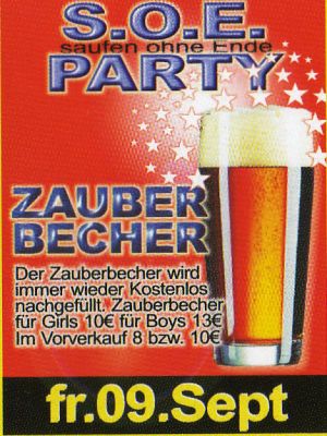 Party Flyer: Coyote Ugly Saloon - S.O.E Party am 09.09.2005 in Scheer