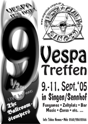 Party Flyer: VESPA treffen Singen am 10.09.2005 in Singen