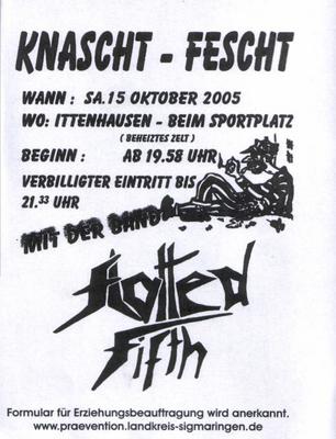 Party Flyer: Knascht Fest Ittenhausen am 15.10.2005 in Langenenslingen