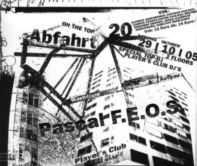 Party Flyer: Die 20. ABFAHRT - on the top mit PASCAL F.E.O.S. u.a. am 29.10.2005 in Sigmaringen