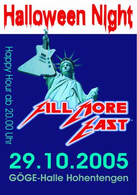 Party Flyer: Halloween Night mit Fillmore East in der Ggehalle am 29.10.2005 in Hohentengen