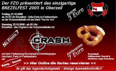 Party Flyer: BREZELFEST in Oberzell am 22.10.2005 in Ravensburg