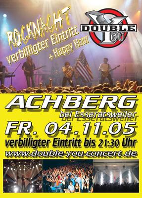 Party Flyer: DOUBLE YOU - LIVE - Achberg am 04.11.2005 in Achberg